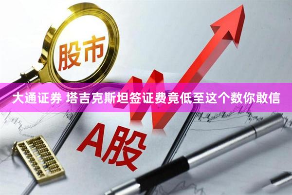 大通证券 塔吉克斯坦签证费竟低至这个数你敢信