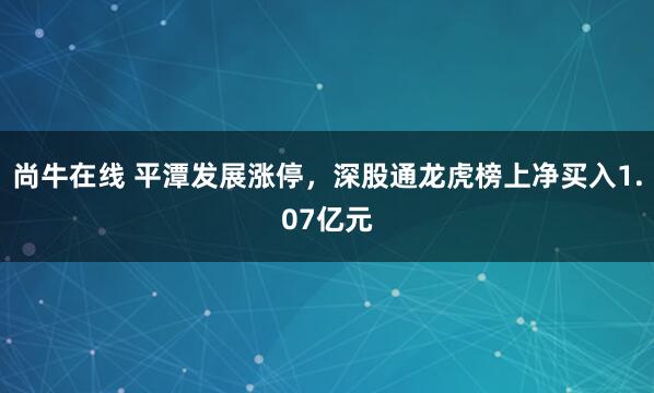 尚牛在线 平潭发展涨停，深股通龙虎榜上净买入1.07亿元