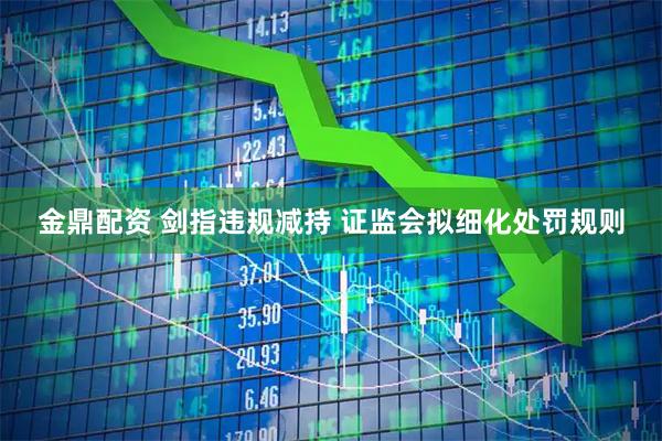 金鼎配资 剑指违规减持 证监会拟细化处罚规则