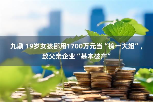 九鼎 19岁女孩挪用1700万元当“榜一大姐”，致父亲企业“基本破产”