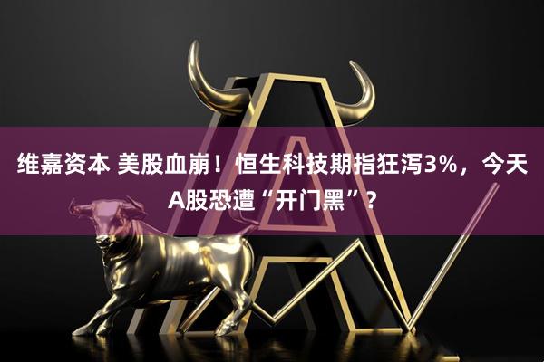 维嘉资本 美股血崩！恒生科技期指狂泻3%，今天A股恐遭“开门黑”？