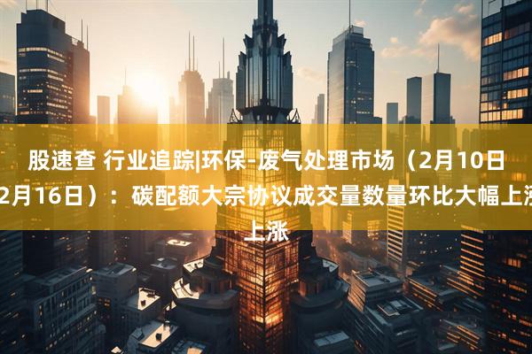 股速查 行业追踪|环保-废气处理市场（2月10日-2月16日）：碳配额大宗协议成交量数量环比大幅上涨