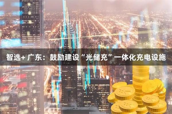 智选+ 广东：鼓励建设“光储充”一体化充电设施